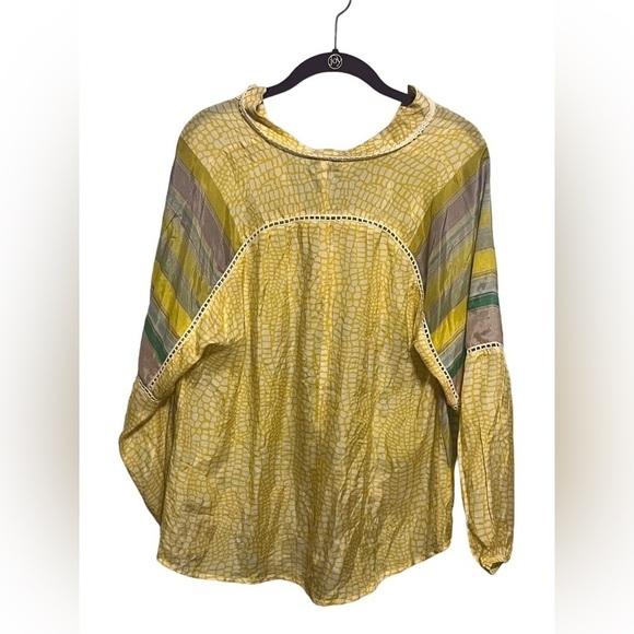 Anthropologie Conditions Apply NWT Corinna yellow peasant blouse - Picture 4 of 13